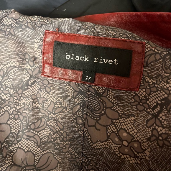 2XL Black Rivet Vegan Leather Jacket - Picture 6 of 6